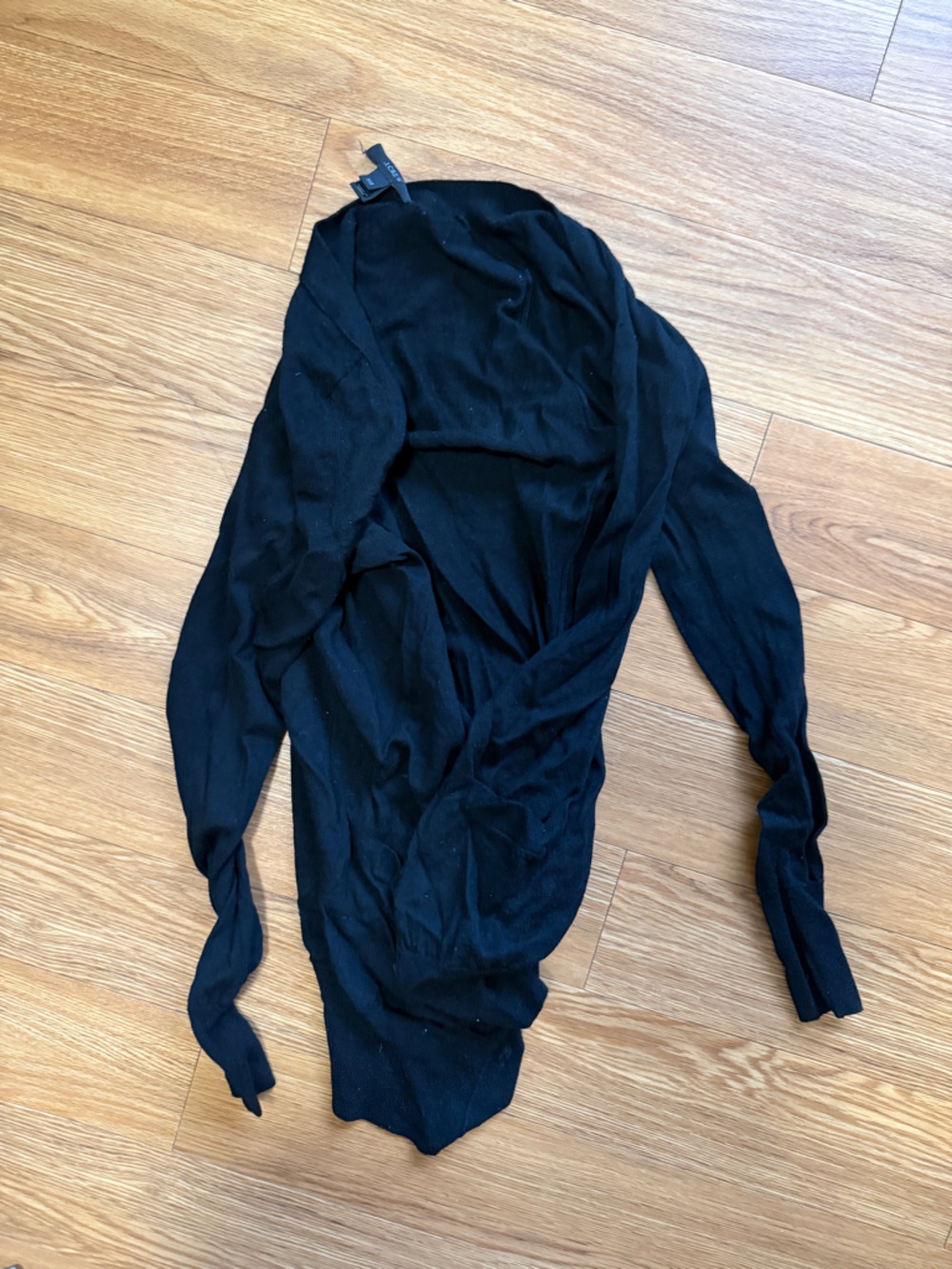 J. Crew Black Knit Wrap Top